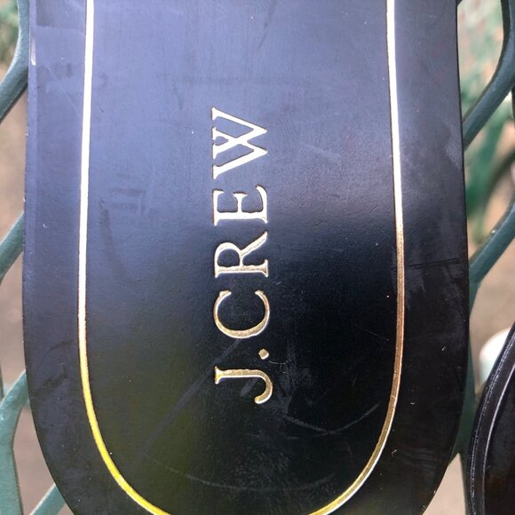 J Crew Leopard Print Cross Strap Sandals Size 7 Leather Slides Flip Flops NOTE - Picture 7 of 16